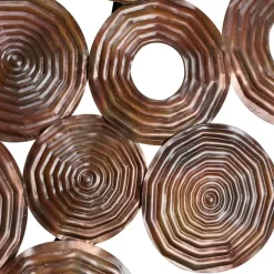 Art Deco Wandleuchte Kupfer 138 cm - Kreise