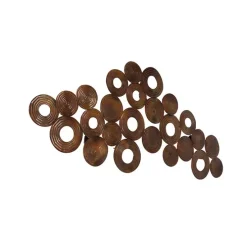 Art Deco Wandleuchte Kupfer 138 cm - Kreise