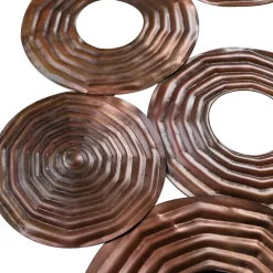 Art Deco Wandleuchte Kupfer 138 cm - Kreise