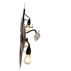 Art Deco Wandleuchte Kupfer 138 cm - Kreise