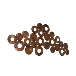 Art Deco Wandleuchte Kupfer 138 cm - Kreise