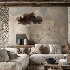 Art Deco Wandleuchte Kupfer 105 cm 2-flammig - Lauf