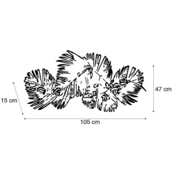 Art Deco Wandleuchte Kupfer 105 cm 2-flammig - Lauf
