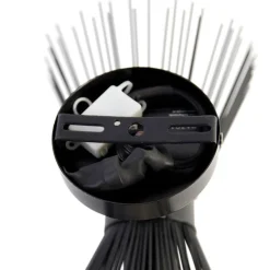 Art Deco Wandleuchte schwarz 2-flammig - Besen