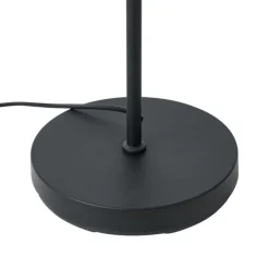 Art-Déco-Stehleuchte schwarz mit schwarzen Federn - Peahen