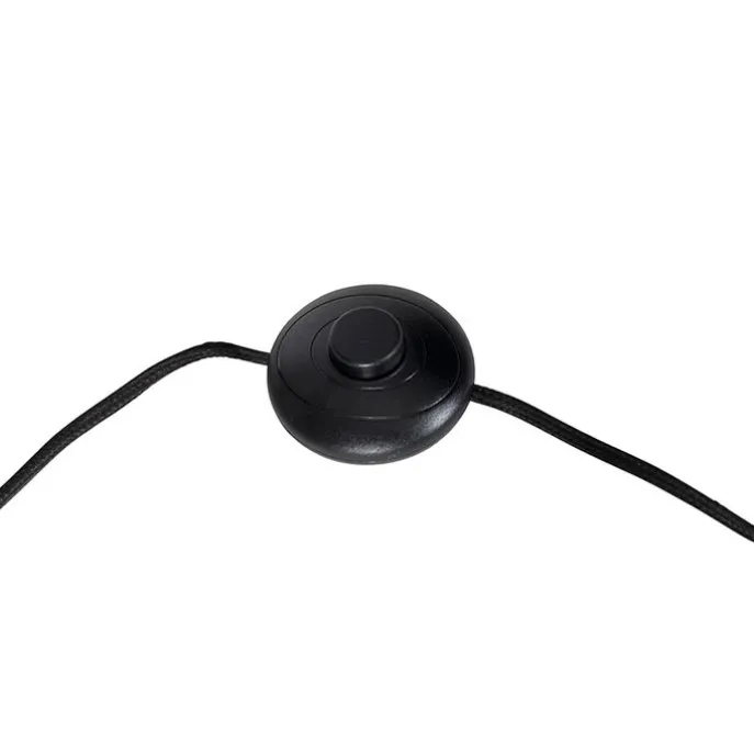 Art-déco-Stehleuchte Stativ Schwarz mit Gold - Maro