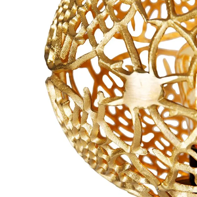 Art-déco-Stehleuchte Stativ Schwarz mit Gold - Maro