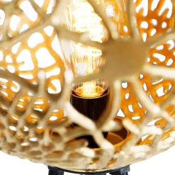 Art-déco-Stehleuchte Stativ Schwarz mit Gold - Maro