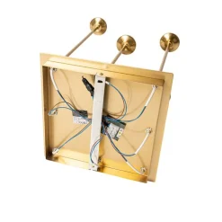 Art-Deco-Deckenlampe Gold mit rosa Glas 9 Lichter - Athen