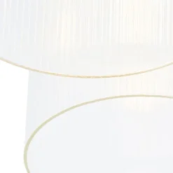 Art-Deco-Deckenleuchte Gold mit Glas 3-flammig - Laura