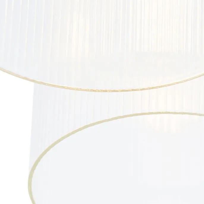 Art-Deco-Deckenleuchte Gold mit Glas 3-flammig - Laura