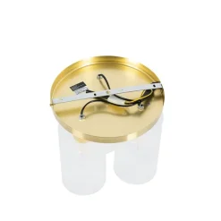 Art-Deco-Deckenleuchte Gold mit Glas 3-flammig - Laura