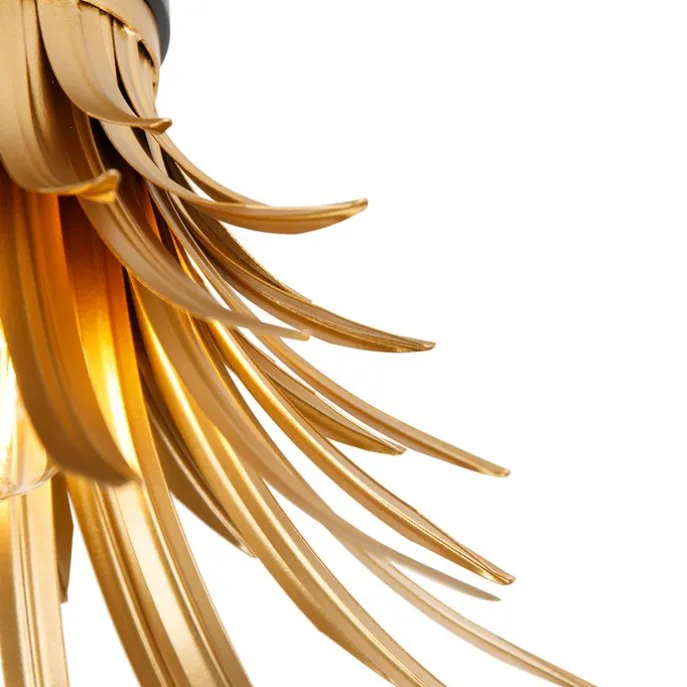 Art-Deco-Deckenleuchte Gold mit Schwarz - Wesley