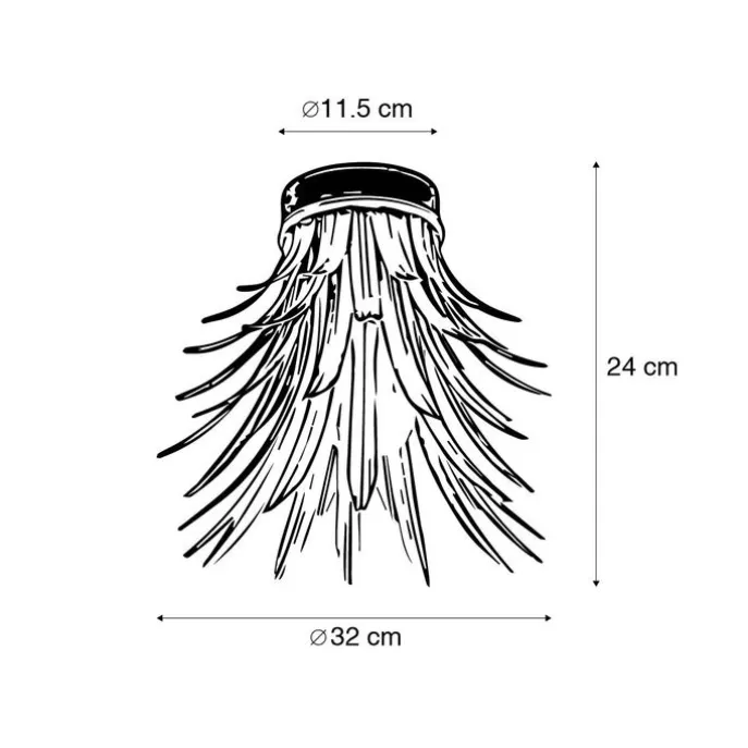 Art-Deco-Deckenleuchte Gold mit Schwarz - Wesley