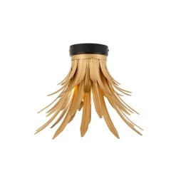 Art-Deco-Deckenleuchte Gold mit Schwarz - Wesley