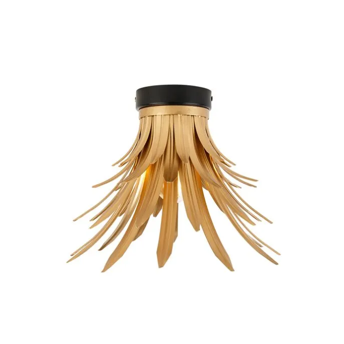 Art-Deco-Deckenleuchte Gold mit Schwarz - Wesley