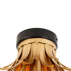 Art-Deco-Deckenleuchte Gold mit Schwarz - Wesley