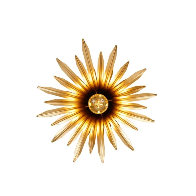 Art-Deco-Deckenleuchte Gold mit Schwarz - Wesley