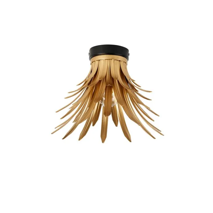 Art-Deco-Deckenleuchte Gold mit Schwarz - Wesley