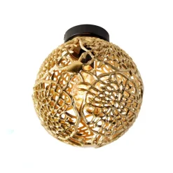 Art-Deco-Deckenleuchte Gold mit Schwarz - Maro