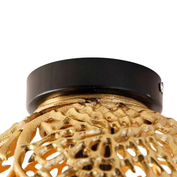 Art-Deco-Deckenleuchte Gold mit Schwarz - Maro