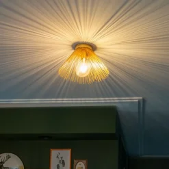 Art-Deco-Deckenleuchte Gold mit Lichteffekt - Broom