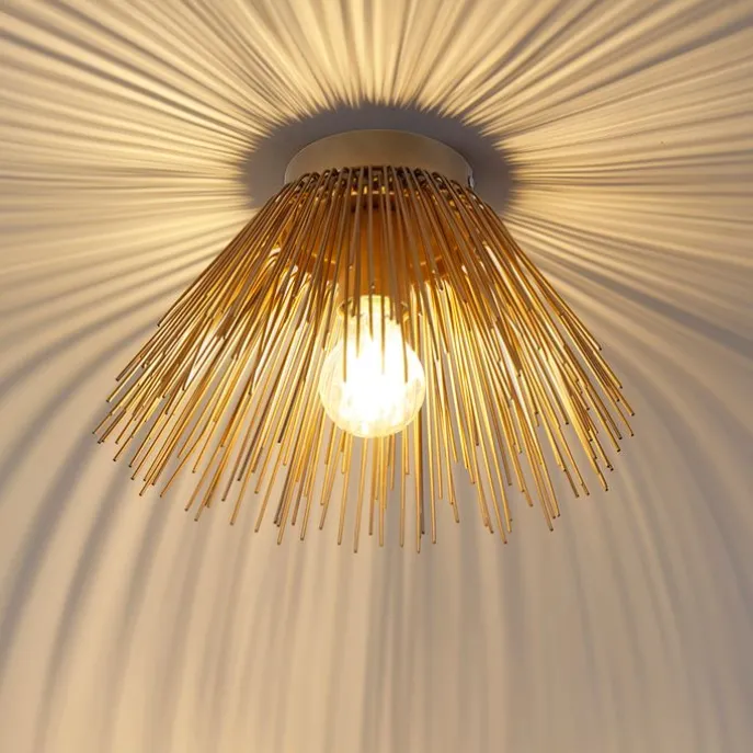 Art-Deco-Deckenleuchte Gold mit Lichteffekt - Broom