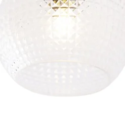 Art-Deco-Deckenleuchte Messing mit Klarglas - Sphere