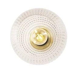 Art-Deco-Deckenleuchte Messing mit Klarglas - Sphere