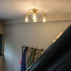 Art-Deco-Deckenleuchte Messing 4-flammig - Facile