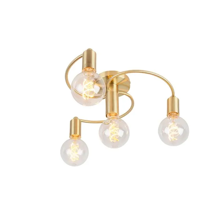 Art-Deco-Deckenleuchte Messing 4-flammig - Facile