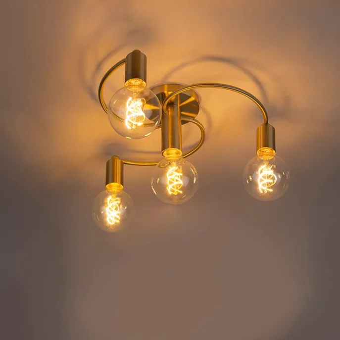 Art-Deco-Deckenleuchte Messing 4-flammig - Facile