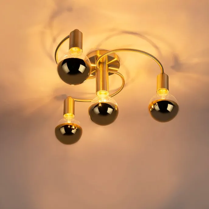 Art-Deco-Deckenleuchte Messing 4-flammig - Facile