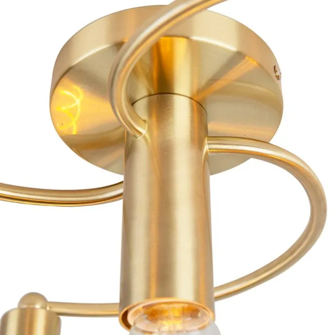 Art-Deco-Deckenleuchte Messing 4-flammig - Facile