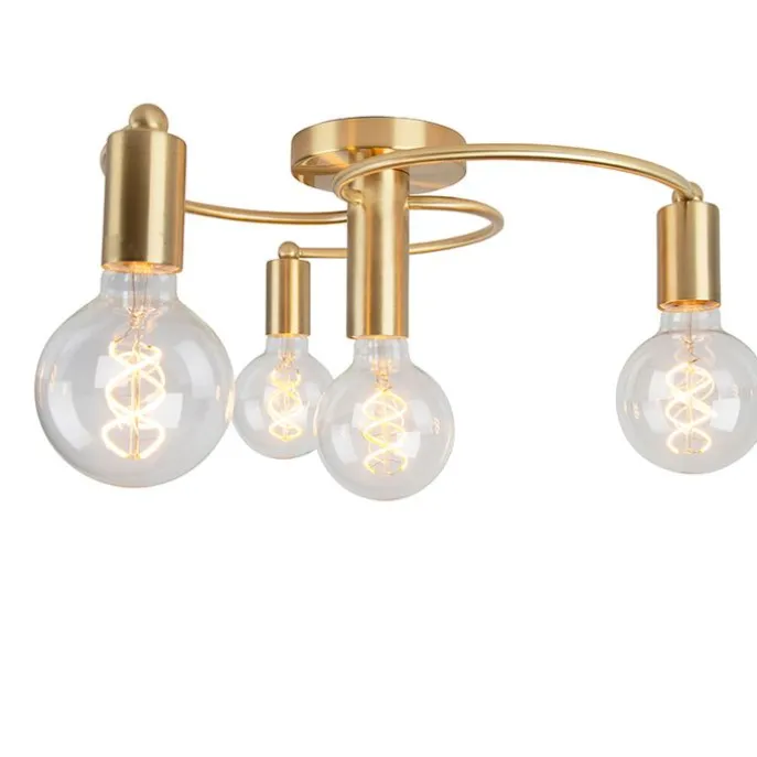 Art-Deco-Deckenleuchte Messing 4-flammig - Facile