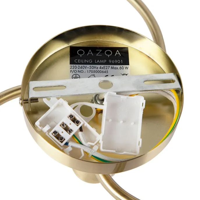 Art-Deco-Deckenleuchte Messing 4-flammig - Facile