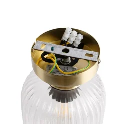 Art-Deco-Deckenleuchte Messing mit Klarglas - Banci