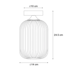 Art-Deco-Deckenleuchte Messing mit Klarglas - Banci