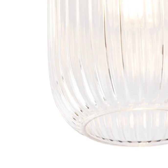 Art-Deco-Deckenleuchte Messing mit Klarglas - Banci