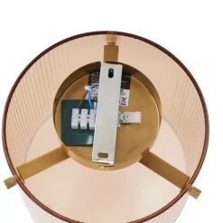 Art-Deco-Deckenleuchte Messing mit Bernsteinglas - Laura