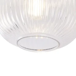 Art-Deco-Deckenleuchte Messing mit Klarglas - Karel