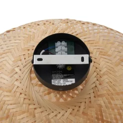 Art-Deco-Deckenleuchte Schwarz mit Naturbambus 40cm - Alka