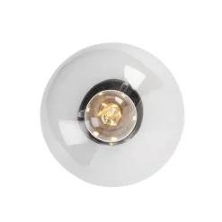 Art-Deco-Deckenleuchte Schwarz mit Klarglas - Pallon