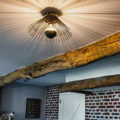 Art-Deco-Deckenleuchte schwarz mit Lichteffekt - Broom