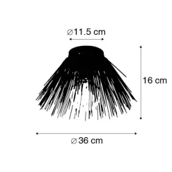 Art-Deco-Deckenleuchte schwarz mit Lichteffekt - Broom