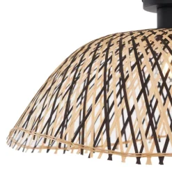 Art-Deco-Deckenleuchte schwarz Bambus 60 cm - Alka