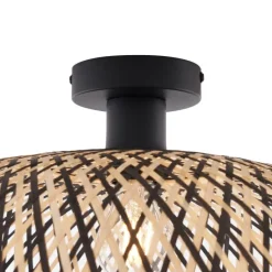Art-Deco-Deckenleuchte schwarz Bambus 60 cm - Alka