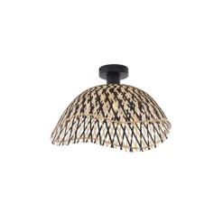 Art-Deco-Deckenleuchte schwarz Bambus 40cm - Alka