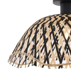 Art-Deco-Deckenleuchte schwarz Bambus 40cm - Alka