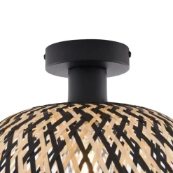 Art-Deco-Deckenleuchte schwarz Bambus 40cm - Alka